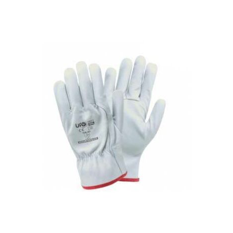 Guanto fiore bianco vitello - Taglia: 10