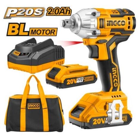 AVVITATORE A IMPULSI 300Nm CON 2 BATTERIE + BORSA 1/2" - INGCO CIWLI2001 (1/10)