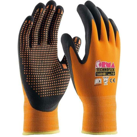 Guanti Technoflex - arancio - Taglia: 9