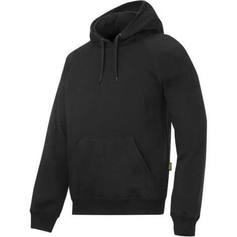 FELPA CON CAPPUCCIO TG. M NERO (1/2)