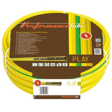TUBO 3/4" POLLICE ACQUA IRRIGAZIONE PER GIARDINO PLAY 3 STRATI GIALLO 50 METRI