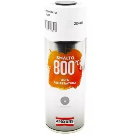 Smalto spray Arexons 800°C alta temperatura - 400 ml - Colore: Nero