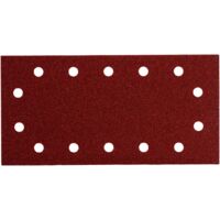10 FOGLI ABRASIVI AUTOADERENTI 14 FORI 115X230 MM P 120