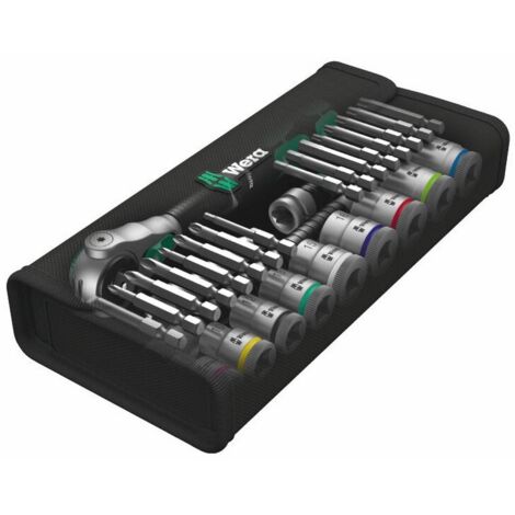 Wera 05004046001 set cricchetto quadro da 3/8“, 8100 sb 6, metrico, 29 pezzi