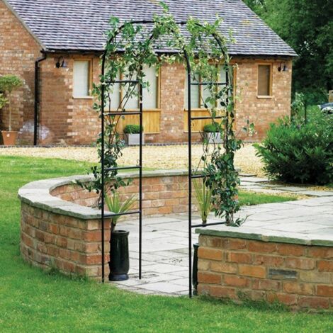 Arche de jardin en métal 240x140 cm – Structure en tube Ø 13 mm – Parfaite pour plantes grimpantes – À assembler – I Giardini Del Re (1/4)