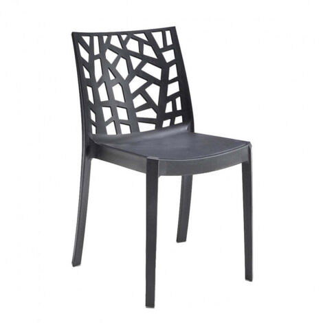 Bica – Chaise de jardin en polypropylène – Résistante aux UV – Dimensions 47x55xh82 cm – Empilable – Pour espaces extérieurs