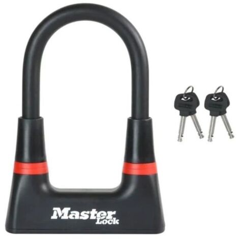 MASTER LOCK Bügelschloss [Schlüsselschloss] [Zertifiziertes Fahrrad Schloss] 8278EURDPRO - Ideal für Fahrräder (1/4)