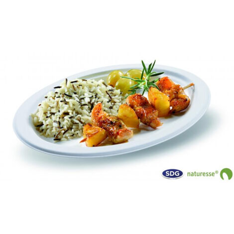 Assiette jetable ovale 32 x 25 cm en cellulose - 500 pièces - Ecobioshopping (1/4)