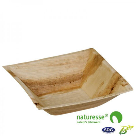 Étui 16x16x5 cm en feuille de palmier - 100 pièces - Ecobioshopping (1/3)