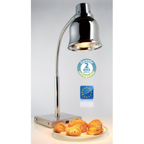 Lampe chauffante sur pied - Chromée - 230 V - long. 170 mm - Sofraca (1/3)