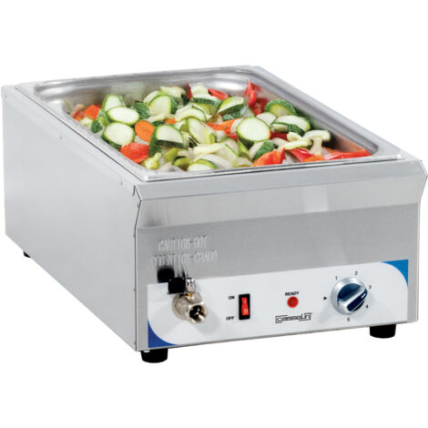 Bain-marie avec robinet de vidange GN 1/1 - 100 mm - L 353 x P 585 x H 220 mm - 1 500 W / 230 V - Casselin (1/2)