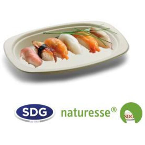 Assiette jetable ovale 23 x 16 cm en cellulose - 500 pièces - Ecobioshopping (1/4)