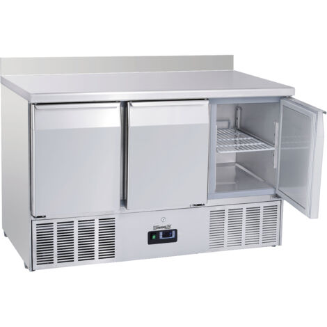 Saladette avec dosseret - 3 portes - GN 1/1 - Casselin (1/2)