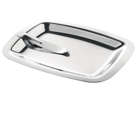Plateau Addition en Inox avec Clip - 150 x 120 mm