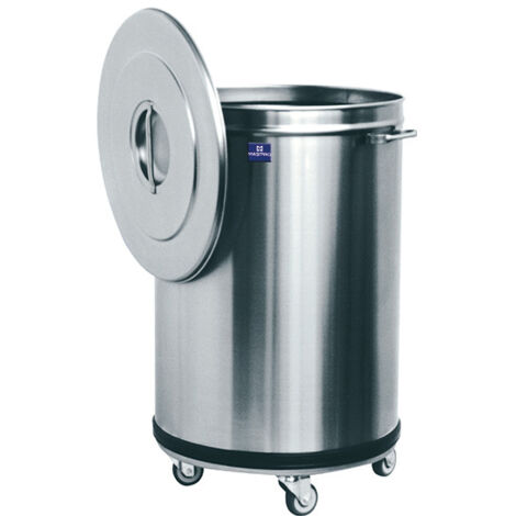 Poubelle en Inox sur Roues 90 Litres - Mastro (1/2)