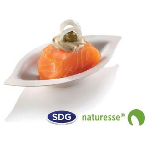 Petite assiette Finger Food Swing 13x6 cm en cellulose - 600 pièces - Ecobioshopping (1/3)