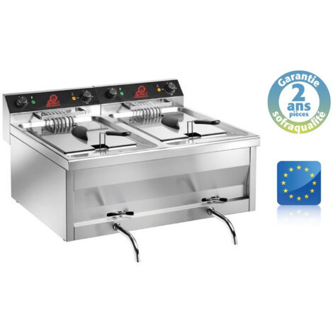Friteuse électrique à poser - 400 V - Super puissante - 2 x 9 Litres - Sofraca (1/5)