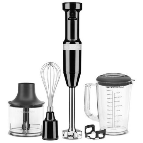 Mixeur plongeant et fouet combinés 20 cm - Noir - KitchenAid (1/5)