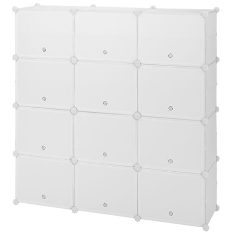 Meuble chaussures 42 paires blanc 7 niveaux, étagère à chaussures extensible, armoire grande capacité (1/5)