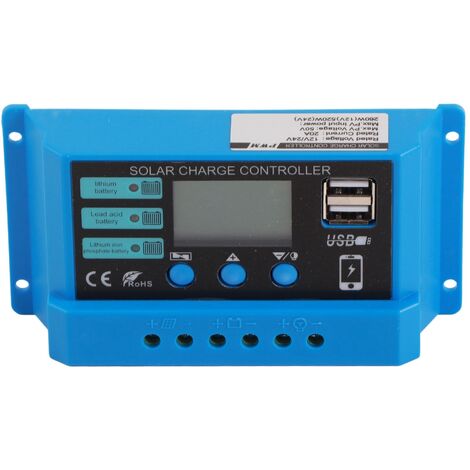 Contrôleur de charge solaire 12 V 24 V, régulateur de charge pour panneau solaire, adapté aux camping-cars domestiques, 20 A (1/5)