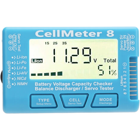 Testeur de capacité de batterie numérique, testeur de tension pour cellules LiPo Life Li-ion NiMH Nicd (1/5)