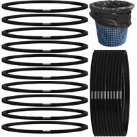 Lntyq Lot de 20 bandes élastiques en caoutchouc pour poubelles de 30 à 100 litres, sangles de support de boîte à déchets, sangles d'armoire pour sac poubelle, doublure de sac à ordures, maison, bureau