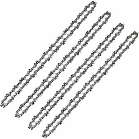 Kettensägenkette 52 Glieder, Teilung 3/8 LP, Stärke 050 (1,3 mm) mit geringem Rückschlag, Satz mit 4 Kettensägenketten 52 Mitnehmer für 14 (35 cm) Kettenführung (1/5)