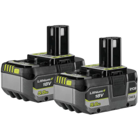 RYOBI Lot de 2 batteries 18V One+ 5.0Ah Lithium-ion RB18LL50 (1/3)