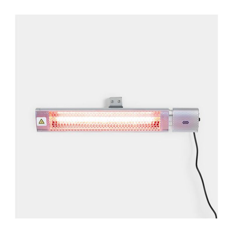 VonHaus Wall Mounted Patio Heater w/ Remote Control | 2000W | Waterproof ( IP66) | Electric Infrared Garden/Outdoor Warmer | 2 Heat Modes, Fast Heat-up,  Fixtures Included | For Homes, Bars, Restaurants
