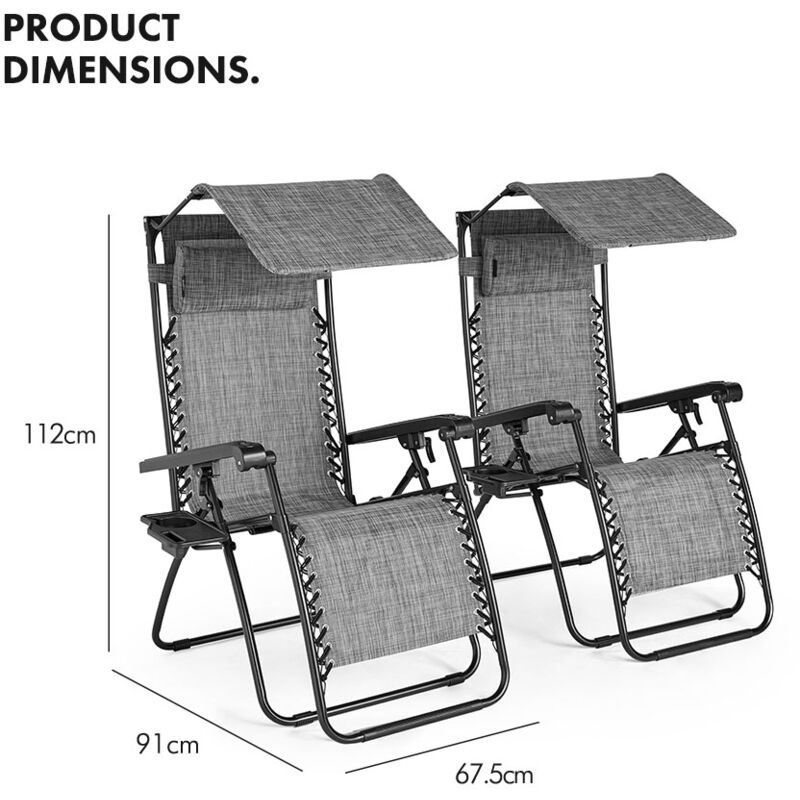 Vonhaus store sun lounger