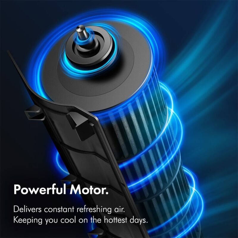 VonHaus Tower Fan - 35” Upright Cooling Fan for Home/Office with Remote  Control and LED Display - Includes 3 Breeze Speed Settings, 3 Breeze Modes,  7 Hour Timer - 70 degrees of Oscillation - Black