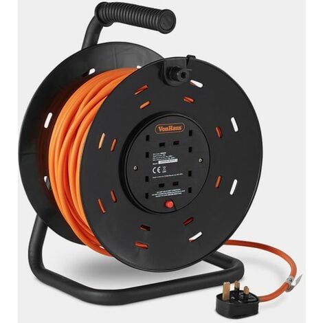 Cable Reel 50 M Extension Reel Electrical Retractable Cable Reel