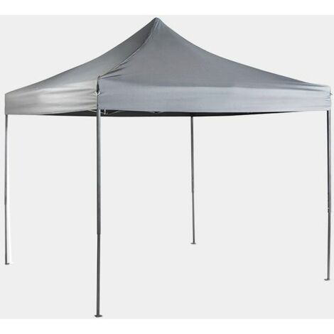 VonHaus Premium Fully Waterproof Gazebo 3x3m with Leg Weights and Wheeled Carry Bag - Outdoor Garden Marquee with Telescopic Legs - Grey