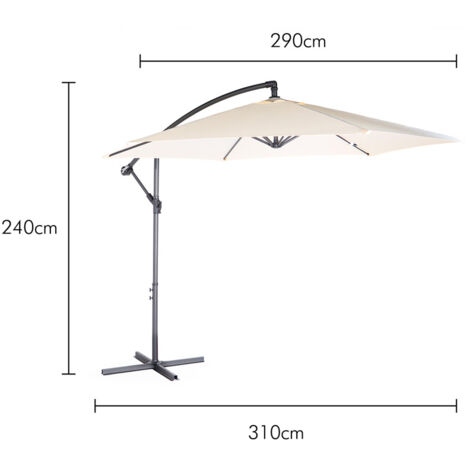 vonhaus ivory parasol