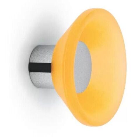 Pomolo concavo in gomma morbida gialla 49x30mm - 015M Soft