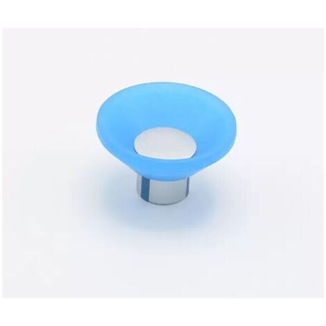 Pomolo concavo in gomma morbida azzurra 49x30mm - 015M Soft