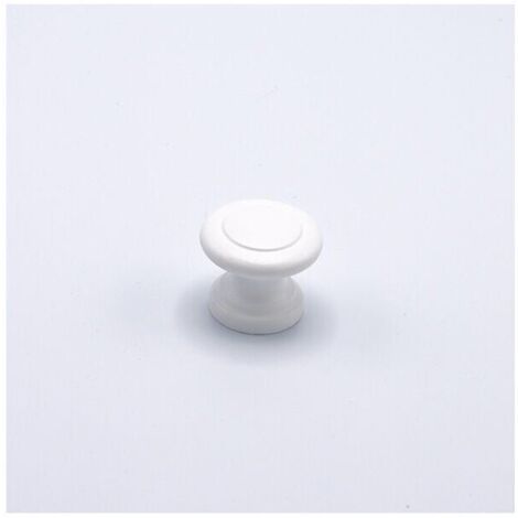 Pomolo tondo laccato bianco con cerchio inciso nel centro 32x27mm - 021 Small