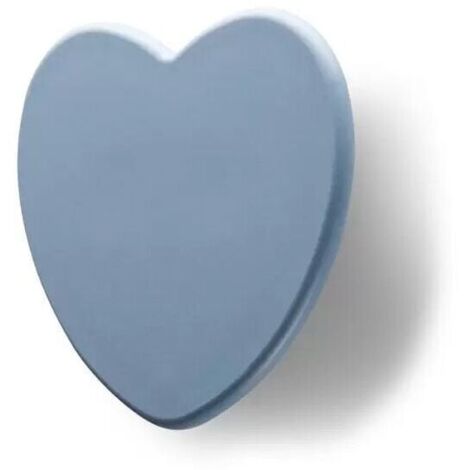 Maniglia a forma di cuore azzurra in groffato fine 84x97x26mm - 312 Cuore