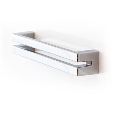 Maniglia con linee parallele effetto cromato lucido 140x25x27mm - 315 Railway