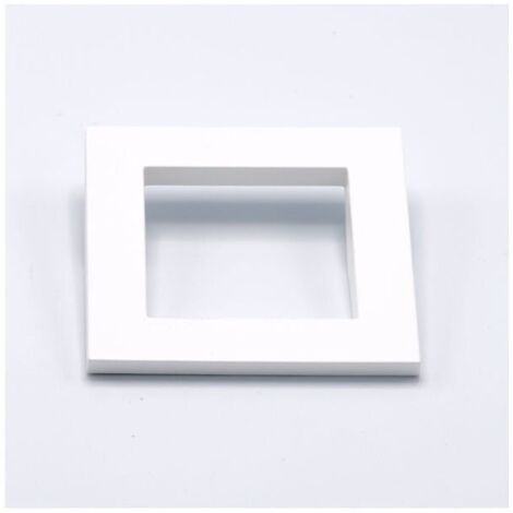 Maniglia quadrata sporgente laccata bianca 80x80x14mm - 317 Concept