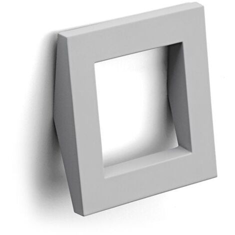 Maniglia quadrata sporgente effetto alluminio 80x80x14mm - 317 Concept