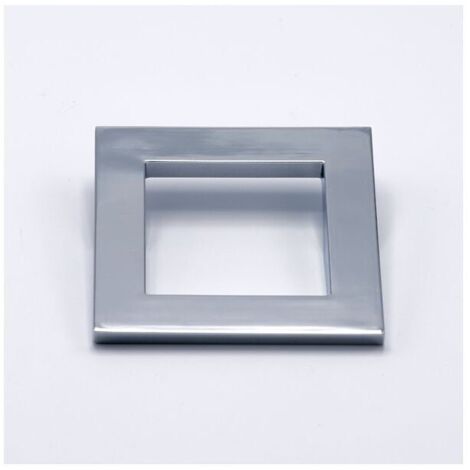 Maniglia quadrata sporgente effetto cromato lucido 80x80x14mm - 317 Concept