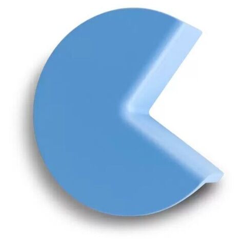 Maniglia a forma di Packman azzurra in goffrato fine 110x29mm - 321 Pack