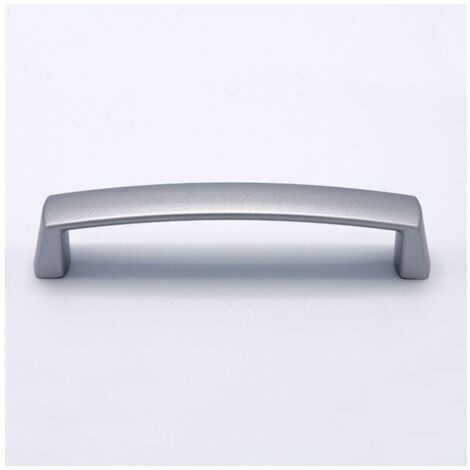 Maniglia dalle linee morbide effetto alluminio 140x20x28mm - 389B Round B