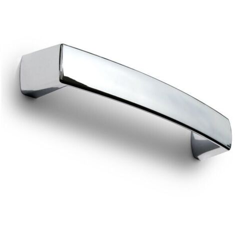 Maniglia dalle linee morbide effetto cromato lucido 140x20x28mm - 389B Round B
