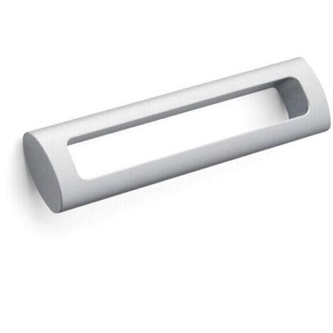 Maniglia sporgente con spazio vuoto centrale effetto alluminio 140x32x14mm - 393 Agorˆ (1/2)