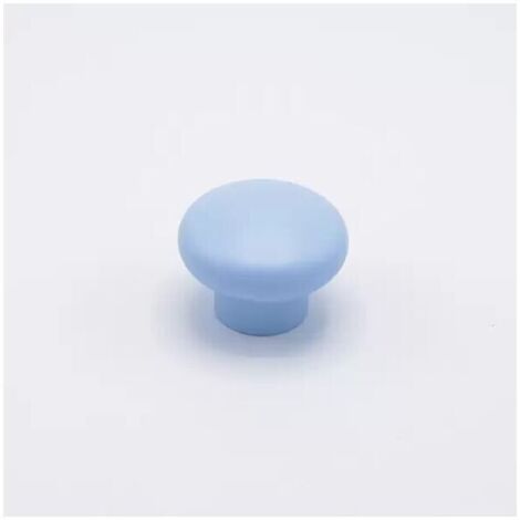 Pomolo classico dalla forma arrotondata color azzurro in goffrato fine 52x38mm - 419 Baloon