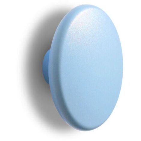 Pomolo a forma di disco in goffrato fine azzurro 52x24mm - 428 Ufo