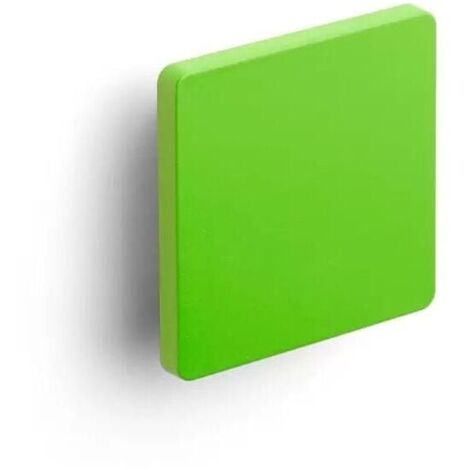Pomolo piatta e quadrata in goffrato fine verde 70x70x22mm - 431 Square