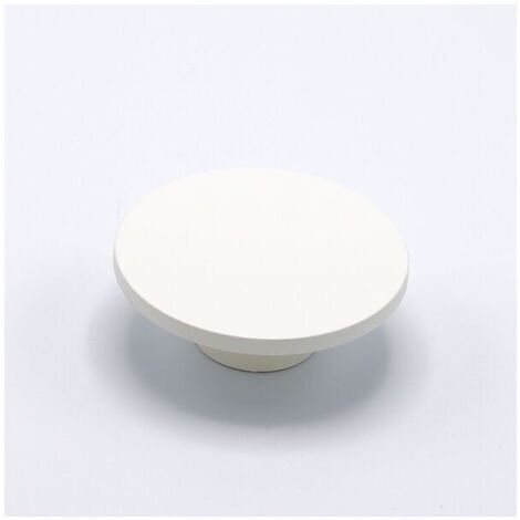 Pomolo piatto e tondo in goffrato bianco 70x25mm - 439 Moon